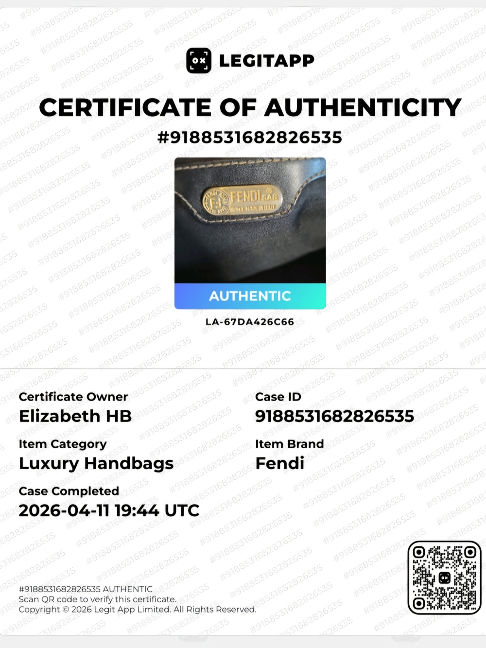 Fendi Pequin Check 2-Way Crossbody Bag With COA - Picture 16 of 16
